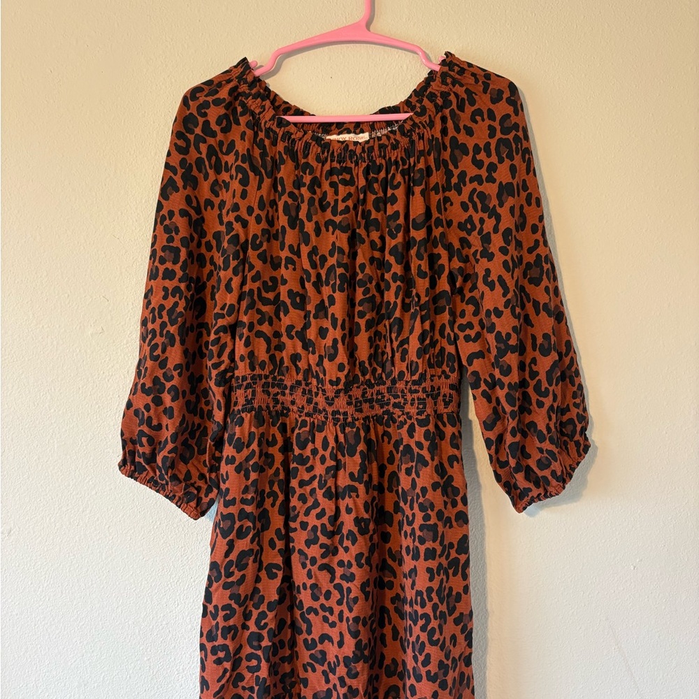 Knox Rose Brown and Black Animal Print Dress